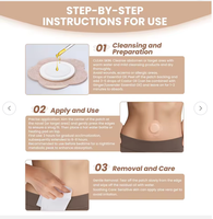 Patch Minceur Respirant en Huile de Ricin Naturelle, Non Tissé, Détoxifiant et Amincissant pour le Ventre, Idéal pour le Yoga et les Femmes en Post-partum
