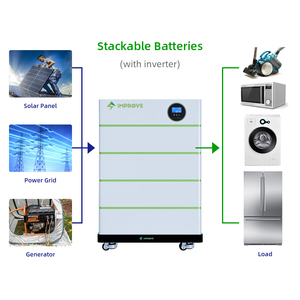 Batterie de stockage d'énergie solaire domestique empilable LiFePO4 48V 100Ah 30KWh CAN 6000 cycles compatible CE FCC Onduleur <span class=keywords><strong>Nouvelle</strong></span> Énergie - Product Image 3