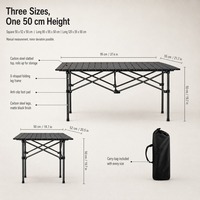 Table de pique-nique pliable légère taille S, moderne, pour jardin, salle à manger, mobilier d'extérieur portable, école, camping, prix abordable