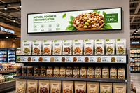 Écran numérique étiré de 47,1 pouces avec système Android CMS intégré pour supermarchés et magasins de détail