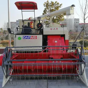 Máquina agrícola 100 HP, cosechadora combinada de arroz de trigo y soja