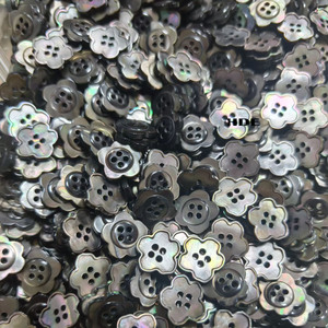 Eleganti bottoni a conchiglia con madreperla e paillettes, a 4 fori, lavabili a secco, rotondi, per camicie, abiti, completi e accessori - Product Image 6