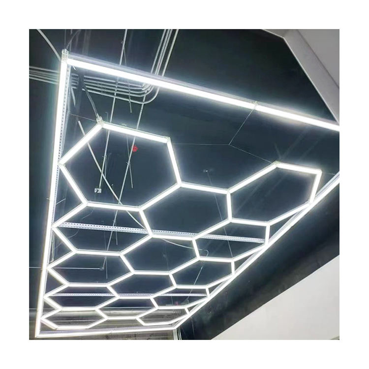 Factory Suppliers Hexagon Led Detailing Lamp Aluminum Alloy Honeycomb Working Light For Garage Workshop Lighting