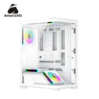 Boîtier PC AntarcChill White Full Tower à double compartiment, compatible E-ATX ATX MATX ITX, radiateur 240, USB 3.0