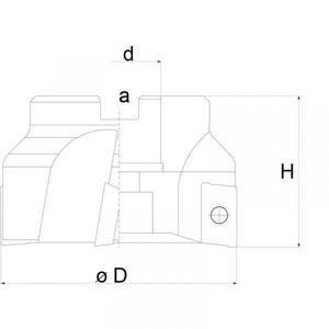 การกัดผิวหน้า F400/90 ° พร้อมการเชื่อมต่อปลอกสำหรับอุปกรณ์เครื่องมือไฟฟ้า8012667253165ปานกลาง - Product Image 2