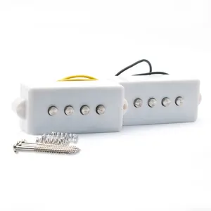 开放式P型低音吉他拾音器套件4弦白色电动精密低音吉他
