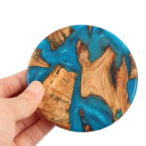 Giá khuyến mãi hiện đại ánh sáng sang trọng gỗ Epoxy đế lót ly Vòng trà cách nhiệt thảm nhựa gỗ Coaster - Product Image 1