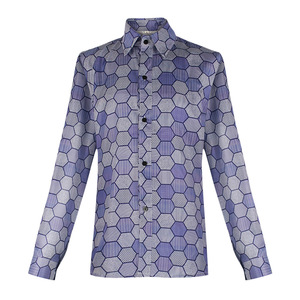 Disfraz de Joker, Camisa, Chaleco, Corbata, Traje para Hombre, Halloween, Cosplay, Actuación en Escenario, Estampado Hexagonal Verde y Morado, 100% Poliéster - Product Image 4