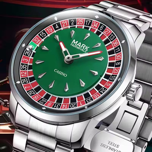 Mark Fairwhale <b>Casino</b> Roulette <b>Watch</b> 42mm Stainless Steel Analog Quartz Men's Luxury <b>Watch</b> with Luminous Hands - Product Image 4