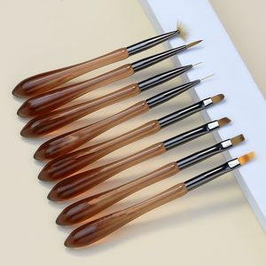 Pinceau de manucure professionnel HQ Mixed Proc Discount pour nail art, liner, peinture, acrylique, construction, plat, cristal, ondulé - Product Image 1