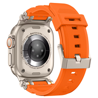 Bracelet de montre en silicone liquide avancé avec connecteur métallique pour Apple Watch Ultra 3/2/1 49 mm, bracelet sport Pioneer S11 44 mm 45 mm 46 mm