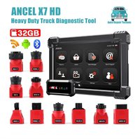 Escáner de Diagnóstico OBD2 para Camiones Pesados ANCEL X7 HD 24V, Sistema Completo, Reinicio de ECU, Prueba de Batería, Lector de Códigos J1939 J1708
