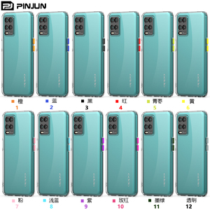 <span class=keywords><strong>Custodia</strong></span> di Alta Qualità Nuovissima in TPU Trasparente con Pulsanti di Diversi Colori per <span class=keywords><strong>OPPO</strong></span> A54 Cover Posteriore - Product Image 2