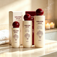 Emballage cosmétique personnalisé de 100 ml, 150 ml, 250 ml, flacon vide en plastique PET transparent pour lotion, sérum, tonique, conteneur PET avec bouchon en forme de boule