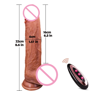 Vibratore Dildo realistico per le donne giocattoli sessuali di riscaldamento grosso cazzo telecomando pene telescopico vibratori anale femminile stimolatore - Product Image 5