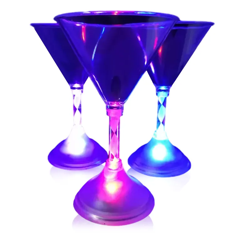 Party Supply Led Flash ing Cocktail Cup Leuchten Sie Martini Glas für Weihnachten Neujahr