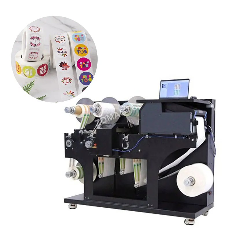 Roll To Roll Digital Label Printing Matrijs Snijmachine Label Inkjet Printer Label Printersticker Machine