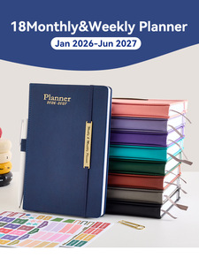 2026-2027 Planificateur 2026 Planificateur hebdomadaire et mensuel Carnet de notes 8 "X 10" avec onglets, papier épais classique <span class=keywords><strong>9</strong></span> couleurs - Product Image 2