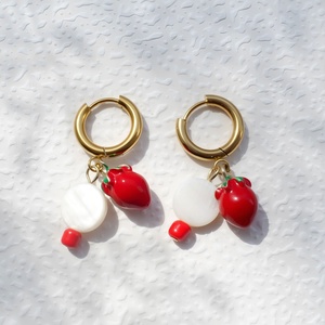 Conjunto de Joyería de Moda de Verano: Pulsera, Collar y Pendientes DIY de Acero Inoxidable con Múltiples Colgantes en Colores Dopamina - Product Image 6