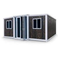 Maison conteneur pliable préfabriquée de 20 pieds avec soudure complète, résistante aux ouragans, maison mobile de luxe pour jardin et villa