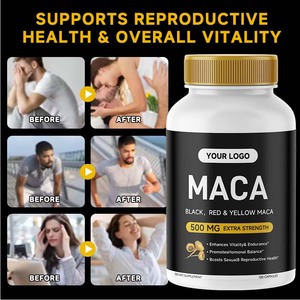 Dismok thêm sức mạnh 1500mg Đen Maca chiết xuất nhân sâm viên nang-năng lượng quản lý miễn dịch hỗ trợ cho người đàn ông trưởng thành 120 - Product Image 2