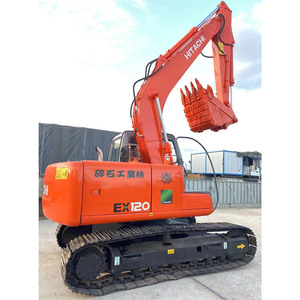 Excavatrice Hitachi EX120 d'occasion du Japon à faible coût de transport, avec flèche longue, 12 tonnes, en état quasi neuf - Product Image 2