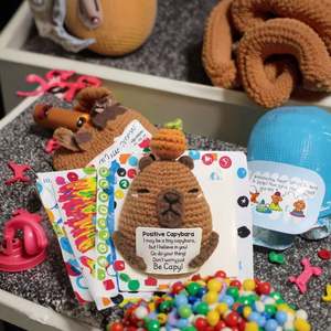 Llavero de Muñeca de Algodón con Forma de Capibara, Regalo para Amantes del Crochet, Kit de Iniciación Fácil para Hacer Manualidades, Juguetes Hechos a Mano, 12+ - Product Image 5