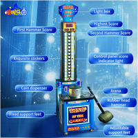 Machine de jeu d'arcade à marteau pour enfants, à monnayeur, pour usage commercial, avec détection de mouvement, compatible anglais, pour adultes et enfants, vente en gros
