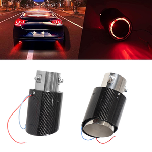 Punta <span class=keywords><strong>de</strong></span> <span class=keywords><strong>escape</strong></span> <span class=keywords><strong>de</strong></span> acero inoxidable <span class=keywords><strong>de</strong></span> alta calidad con <span class=keywords><strong>luz</strong></span> <span class=keywords><strong>LED</strong></span>, efecto llama, universal <span class=keywords><strong>para</strong></span> todos los vehículos - Product Image 2