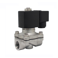 Vanne solénoïde à diaphragme COVNA 1/2 pouce 2 voies 12/24 volts normalement fermée en acier inoxydable pour eau et air