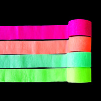 Guirlande de pompons à franges en papier crépon de couleur vive 8 rouleaux Pack pour anniversaire mariage bébé douche toile de fond décoration de cabine Photo