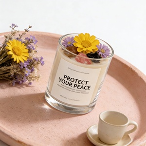 Bougie aromathérapeutique artisanale haut de gamme en cire de soja, pierre de cristal moderne, pour les fêtes, les anniversaires, y compris la Saint-Valentin - Product Image 3