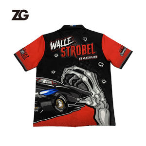 Nuevo diseño botón abajo camisa <span class=keywords><strong>de</strong></span> carreras sublimación transpirable secado rápido mangas cortas Motocross Jersey - Product Image 6