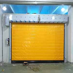 Chất lượng cao PVC chống bụi sạch nhanh chóng mở Con lăn màn trập tự động động cơ lạnh lưu trữ cửa cuốn