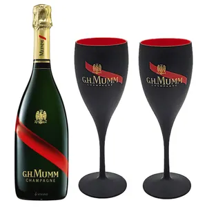 黑色香槟长笛餐厅派对婚礼150毫升水杯亚克力塑料葡萄酒和香槟杯