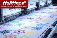 Machine à broder Holihope à 4 têtes et 15 aiguilles, logos multicolores, configuration instantanée, multiplie votre efficacité par quatre