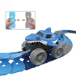 Set <span class=keywords><strong>de</strong></span> Juguetes Educativos <span class=keywords><strong>de</strong></span> 92 Piezas para Niños, <span class=keywords><strong>Pista</strong></span> <span class=keywords><strong>de</strong></span> <span class=keywords><strong>Carreras</strong></span> Eléctrica Flexible para Vehículos, <span class=keywords><strong>Pista</strong></span> <span class=keywords><strong>de</strong></span> <span class=keywords><strong>Carreras</strong></span> <span class=keywords><strong>de</strong></span> Tiburones para Niños - Product Image 3