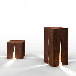 Lampadaire d'entrée de villa, éclairage de jardin, éclairage décoratif en acier corten, lampadaire LED - Product Image 6