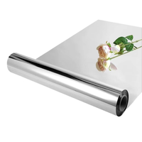 Factory Supplier Silver Acrylic Flexible Mirror Sheet Self Adhesive Mirror Acrylic Sheet PET Mirror Film
