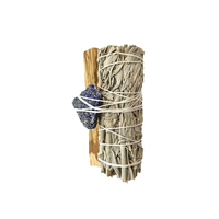 Bâton de tache de sauge blanche purification de l'énergie salvia japonica fleur bâton de cèdre tour d'encens paquet de sauge