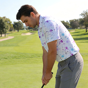 Polo de Golf para Hombre, Corte Ajustado, Manga Corta, Secado Rápido, Absorbe <span class=keywords><strong>el</strong></span> Sudor, Transpirable, Resistente a los Rayos UV, Ligero y Elegante - Product Image 1