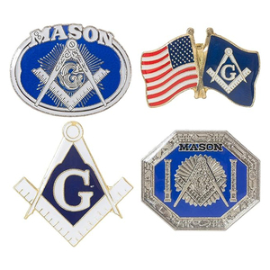 Fabricante de Insignias Metálicas al por Mayor, Insignias Personalizadas de Metal Chapado en Oro, Fundición a Presión, Esmalte Duro, Insignias Masónicas para Solapa - Product Image 6
