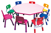 Mobilier scolaire Ensemble bureau d'étude et chaises pour enfants, crèche pour bébé, table réglable en hauteur pour enfant