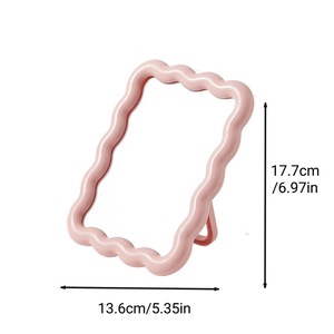 Specchio Ovale in Plastica Coreano all'Ingrosso, Specchio da Parete Quadrato Appendibile per Camera da Letto, Strumento di Bellezza, Specchio Pieghevole da Tavolo per Trucco Quotidiano - Product Image 3