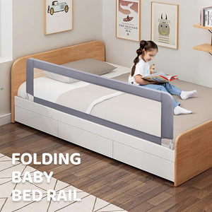 Sponda <span class=keywords><strong>Letto</strong></span> Pieghevole per Bambini, <span class=keywords><strong>Protezione</strong></span> Multifunzionale in Rete per Cameretta - Product Image 2