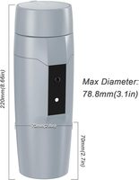 Bouilloire électrique à contrôle de température 12V, tasse chauffante en acier inoxydable pour café, gobelet de voyage, tasse intelligente pour voiture