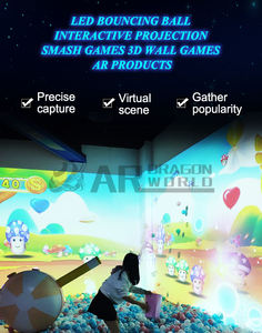 AR แผ่นฉายภาพติดผนังแบบอินเทอร์แอคทีฟ,กิจกรรมติดผนังสุดวิเศษที่โยนบอลสระว่ายน้ำสนามเด็กเล่นแบบนุ่มสำหรับขี่สนุก - Product Image 5