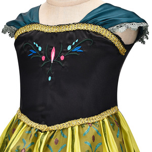 Disfraz de Princesa de Hielo de Dibujos Animados de <span class=keywords><strong>Anna</strong></span> y Elsa, Vestido de Lujo para Halloween, Disfraz de Carnaval para Niñas con Capa - Product Image 5