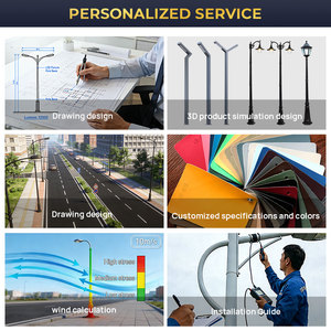 <span class=keywords><strong>Lampadaire</strong></span> LED robuste de style antique pour jardin, étanche IP65, en aluminium, pour éclairage urbain et <span class=keywords><strong>public</strong></span> - Product Image 2