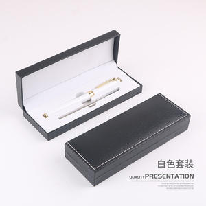 カスタムビジネスギフトボックス付きのプレゼントブランド品質のペンセット追加のインクリフィル付きの青赤の金属ローラーペンセット - Product Image 3